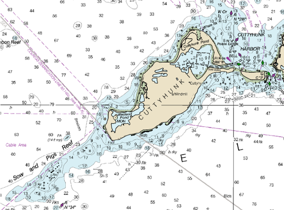 Chuttyhunk Island NOAA Nautical Chart