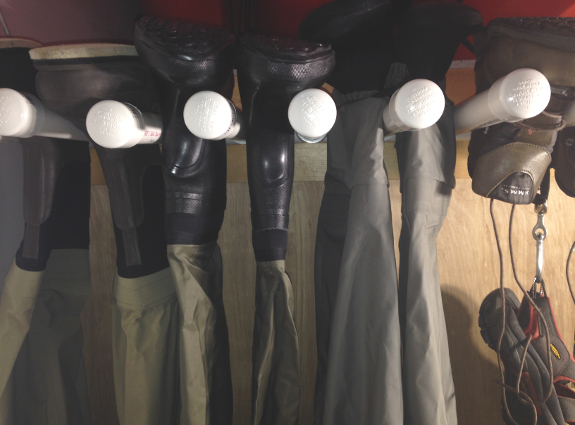 Fish360 DIY Wader Rack