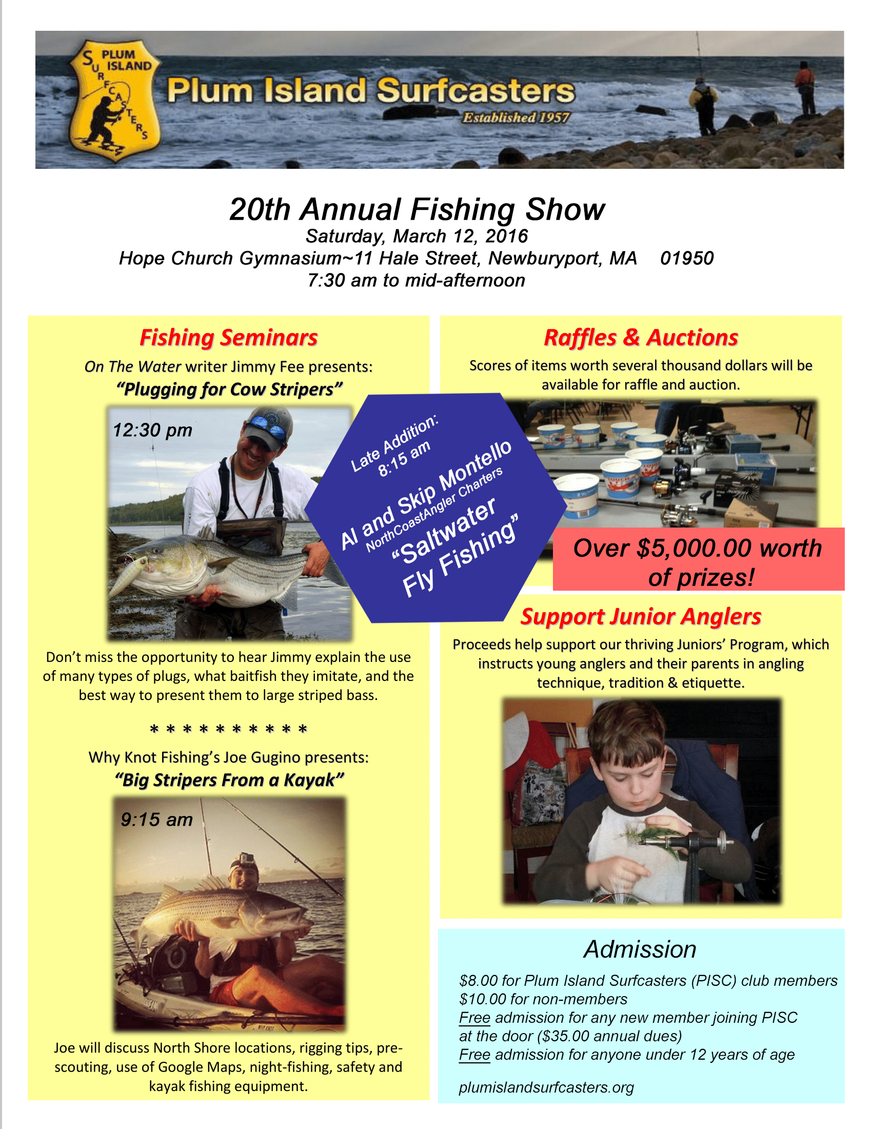 Plum Island Surfcasters Fishing Show ~ 2016
